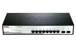 D-Link 10-Port Gigabit Smart Switch with 2 SFP ports                          