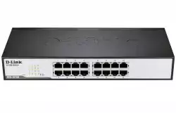 D-Link 16-Port 10/100Mbps Fast Ethernet Unmanaged Switch, rack mountable                          
