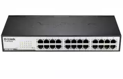 D-Link 24-Port 10/100Mbps Fast Ethernet Unmanaged Switch, rack mountable                          