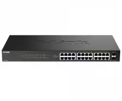 D-Link 24-Port Desktop Gigabit PoE Switch with 2 x 100/1000Mbps Combo Ports