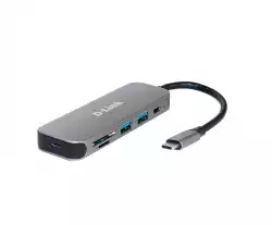 D-Link 5-in-1 USB-C Hub with Card Reader                          