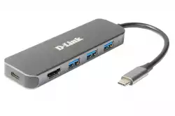 D-Link 5-in-1 USB-C Hub with HDMI/Power Delivery                          