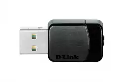 Безжичен адаптер D-Link DWA-171, Dual band, AC600 MU-MIMO, 2.4GHz, USB 2.0, Черен
