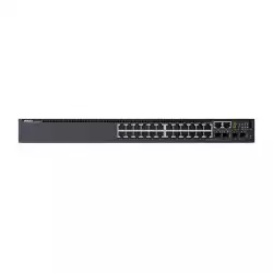 Dell Networking S3124P, L3, PoE+, 24x 1GbE, 2x Combo, 2x 10GbE SFP+ fixed ports, Stacking, IO to PSU air, 1x 715w AC PS, 1Y PS NBD, 210-AIMO                          