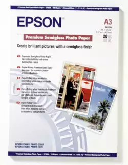 EPSON Premium semi gloss photo paper inkjet 251g/m2 A3 20 sheets 1-pack