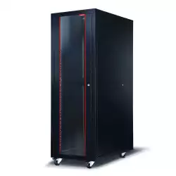 Formrack 19" Free standing rack 36U 600/1000mm, height: 1831 mm, loading capacity: 600 kg, front tempered glass door, openable locking sides and back (does not include castor/feet group)                          