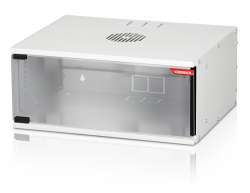 Formrack 19" Wall Mounted rack 4U SOHO 512/400mm, height: 225mm, loading capacity: 50kg., tempered glass door, 19" front rails