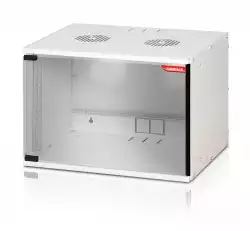 Formrack 19" Wall Mounted rack 7U SOHO 512/400mm, height: 358mm, loading capacity: 50kg., tempered glass door, 19" front rails