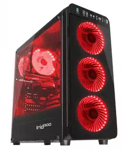 Genesis Case Irid 300 Red Midi Tower Usb 3.0