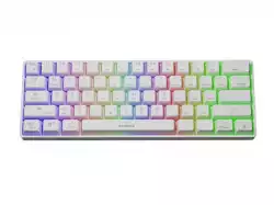 Genesis Mechanical Gaming Keyboard Thor 660 Wireless RGB Backligtht Gateron Red White                          