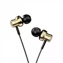 HiFuture Hi5 Champagne Gold, Metal Body by CNC, High Clarity Microphone, TYPE-C Plug Cord-controlled, Hi-Res Audio Certified, Total cable length 1220mm±30mm