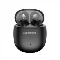 HiFuture OlymBuds3 Black, Comfort Fit TWS Earbuds, Powerful Bass, 25Hours Playtime, Wireless 5.3, 6MM Driver, Comfort Fit, Super Light Weight                          