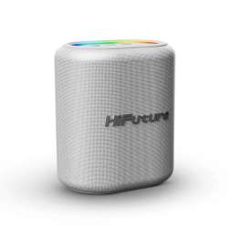 HiFuture Vocalist100 Silver, 20W Output, Karaoke Enable, Two Wireless Microphone, 4000mAh Battery (Support Power Bank), RGB Lighting, Pair to Play (TWS Mode), Bluetooth 5.3