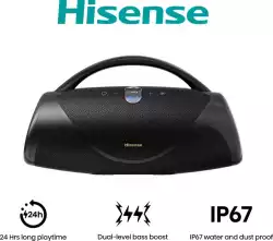 Hisense, VoyageBoom, Party speaker 2.0 Ch., 360W, BT, 24h play,IP67 Water and Dust Proof,Ambient Light,Dual-way Strap,Built-in Powerbank,Dual-level Bass Boost,Black                          