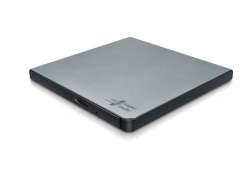Hitachi-LG GP57ES40 Ultra Slim External DVD-RW, Super Multi, Double Layer, TV connectivity, Silver