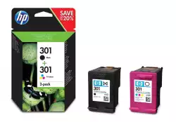 HP 301 original Ink cartridge N9J72AE Combo 2-Pack Standard Capacity Black and Colour cartridge