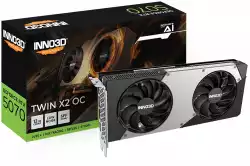 INNO3D NVIDIA RTX 5070 X2 OC 12GB GDDR7 192bit, 2542MHz / 28Gbps, 3x DP, 1x HDMI, 2 fans 2 slot