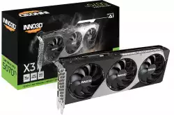 INNO3D NVIDIA RTX 5070 Ti X3 16GB GDDR7 256 bit, 2452MHz / 28Gbps, 3x DP, 1x HDMI, 3 fan 2 slots