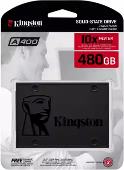 KINGSTON A400 480GB SSD, 2.5” 7mm, SATA 6 Gb/s, Read/Write: 500 / 450 MB/s