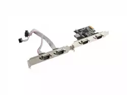 Lanberg extension card PCI-express 4x com + low profile bracket                          