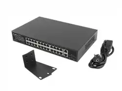 Lanberg switch 24x 1GB poe+/2x GB 2x sfp rack 19" gigabit ethernet 250w                          