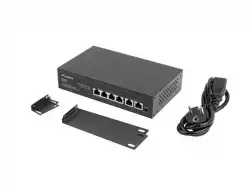 Lanberg switch 4x 100mb poe+/2x 100mb unmanaged rack 10"/19" fast ethernet 60w                          