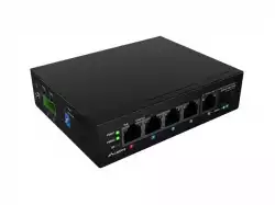 Lanberg Switch ILFE-4P-1Ge-1S-90 POE 1 x BT 3 x AT SFP/ETH DIN Unmanagment Fast Ethernet                          