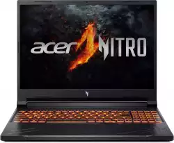 Лаптоп Acer Nitro 16, ANV16-71-76BW, Intel Core i7-14650HX (up to 5.2GHz, 30MB), 16" FHD IPS up to 165Hz SlimBezel, 16GB DDR5 (1 slot free), 512GB PCIe NVMe SSD, GeForce RTX 4050 6GB GDDR6, Wi-Fi 6 AX201+BT5.1, Killer E2650, HD Cam, KB Backlight, No OS, Black