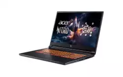 Лаптоп Acer Nitro V17, NG-ANV17-41-R14D, AMD Ryzen R7 260 ( up to 5.1GHz, 16MB), 17.3" FHD(1920x1080)IPS 144Hz, 1*16GB DDR5 (1 slot free), 1024GB PCIe NVMe SSD, NVIDIA GeForce RTX 4050 6GB GDDR6, Wi-Fi AX, BT, Win 11 Home, Black                          