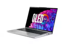 Лаптоп Acer Swift Go14, SFG14-73-56V2, Intel Core Ultra 5 125U (up to 4.3GHz, 12MB), 14" 3K (2880x1800) Cine Crystal OLED WQ2.8K 90Hz, 16GB DDR5(on bord) no slot, 1024GB, Intel Graphics, QHD Webcam, FPR, KB backlight, Wi-Fi 6E, BT 5.3, Win 11 Home, Pure Silver Лаптоп Acer Swift Go14, SFG14-73-56V2, Intel Core Ultra 5 125U (up to 4.3GHz, 12MB), 14" 3K (2880x1800) Cine Crystal OLED WQ2.8K 90Hz, 16GB DDR5(on bord) no slot, 1024GB, Intel Graphics, QHD Webcam, FPR, KB backlight, Wi-Fi 6E, BT 5.3, Win 11 Home, Pure Silver