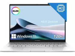Лаптоп Asus Zenbook UX3405CA-ST787X, Intel Ultra 9 285H 2.9 GHz (24MB Cache, up to 5.4 GHz, 16 cores, 16 Threads), 14.0 OLED WQXGA+(WQ+) 2880X1800 16:10 Bend+500nits Glare , 120 Hz, LPDDR5X 32GB ( on board ),1TB SSD G4, Windows 11 Pro,Foggy Silver Лаптоп Asus Zenbook UX3405CA-ST787X, Intel Ultra 9 285H 2.9 GHz (24MB Cache, up to 5.4 GHz, 16 cores, 16 Threads), 14.0 OLED WQXGA+(WQ+) 2880X1800 16:10 Bend+500nits Glare , 120 Hz, LPDDR5X 32GB ( on board ),1TB SSD G4, Windows 11 Pro,Foggy Silver