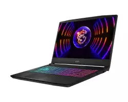 Лаптоп MSI Katana 15 B13VFK, i7-13620H (10C/16T, up to 4.90GHz, 24 MB), GeForce RTX 4060 8GB GDDR6 233 AI TOPS, 15.6" QHD (2560x1440), 165Hz, IPS-Level, 16GB RAM 2x8 (5200)MHz, 512GB PCIe Gen4x4 SSD, WiFi 6E, BT5.3, 4-Zone RGB Kbd, NO OS, 53.5 Whrs, 2.25 kg