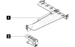Lenovo ThinkSystem V3 1U x16/x16 PCIe Gen5 Riser 1 LP+FH                          