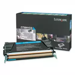 Cyan High Yield Toner Cartridge ,10,000 pages,C736dn / C736dtn / C736n / X736de / X738de / X738dte, Return Programme
