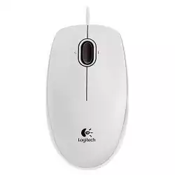 LOGITECH B100 Corded Mouse - WHITE - USB - B2B