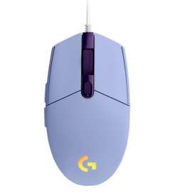 LOGITECH G102 LIGHTSYNC Corded Gaming Mouse - LILAC - USB - EER