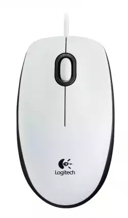 LOGITECH M100 Corded Mouse-WHITE