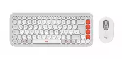 LOGITECH POP ICON COMBO - OFF WHITE - US INT'L - BT  - INTNL-973
