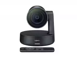 Logitech Rally Camera, Ultra HD 4K 30 fps, Motorized PTZ Camera, RightSight, RightLight, RightSound, 5x Optical Zoom, Autofocus, Black