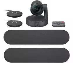 Logitech Rally Conference Solution, 2xRally Speaker, 2xRally Mic Pod, Ultra HD 4K 30 fps, Up To 16 Seats, Motorized PTZ Camera, RightSight, RightLight, RightSound, 15x HD Zoom, Autofocus, Black