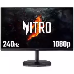 Монитор Acer Nitro KG240YW3bmiipx, 23.8", FHD (1920X1080) IPS, ZeroFrame, FreeSync Premium 240Hz, 1ms/0.5ms GTG, 100M:1, 250nits, 99% sRGB, 2xHDMI, DP, Audio out, Speakers, Tilt, Vesa, Black                          