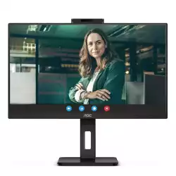 Монитор AOC 24P3CW, 23.8" IPS WLED, 1920x1080@@75Hz, 4ms GtG, 300cd m/2, 1000:1, DCR 50M:1, AdaptiveSync, FlickerFree, Low Blue Light, 5Wx2, 5MP Windows Hello, Tilt, Height Adjust, Pivot, Swivel, HDMI, DP, RJ45, USB hub
