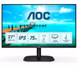 Монитор AOC 27B2DA 27inch IPS FHD 1920x1080 16:9 250nits 75Hz 1000:1 4ms HDMI1.4 VGA DVI Headphone out Black Cable included