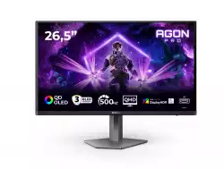 Монитор AOC AG276QKD2, 26.5" QD-OLED, 2560x1440@@500Hz, 0.03ms GtG, 1000cd m/2, 1.5M:1, 80M:1 DCR, Adaptive Sync, Low Blue Light, FlickerFree, 5Wx2, Tilt, Height Adjust, Pivot, Swivel, 2xHDMI, DP, USB hub