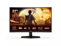Монитор AOC C27G42E, 27" Curved 1500R, VA, WLED, 1920x1080@@180Hz, 1ms GtG, 0.5ms MPRT, 300cd m/2, 3000:1, 80M:1 DCR, Adaptive Sync, FlickerFree, Low Blue Light, 2Wx2, Tilt, 2xHDMI, DP                          