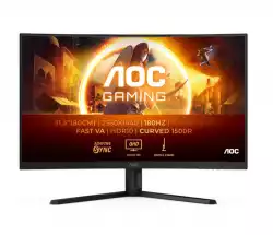 Монитор AOC CQ32G4VE, 31.5" Curved 1500R, Fast VA WLED, 2560x1440@@180 Hz, 1ms GtG, 0.5ms MPRT, 300 cd/m2, 3500:1, 80M:1 DCR, Adaptive Sync, Flicker Free, Low Blue Light, Tilt, 2xHDMI, DP
