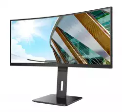 Монитор AOC CU34P2A, 34" Curved 1500R, VA, WLED, 3440x1440@@100Hz, 4ms GtG, 1ms MPRT, 300cd m/2, 3000:1, 50M:1 DCR, Adaptive Sync, FlickerFree, Low Blue Light , 3Wx2, Tilt, Height Adjust, Swivel, 2xHDMI, DP, USB hub