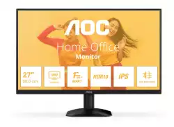 Монитор AOC Q27B35E, 27&quot; IPS WLED, 2560x1440@@75Hz, 4ms GtG, 1ms MPRT, 300cd m/2, 1500:1, 20M:1 DCR, Adaptive Sync, FlickerFree, Low Blue Light, Tilt, HDMI, DP                          