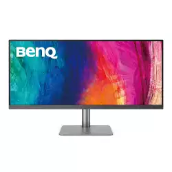 Монитор BenQ PD3420Q 34"W IPS LED 5ms 3440x1440 2K QHD, Design Mon, WQHD, AQCOL.,100% sRGB/98% P3,HDR400, B.I.,LBL,KVM, ICCsync, CAD/CAM, DualView, Contr.1000:1, 350 cd/m2, 2xHDMI,DP,USB-C(PD65W, DP Alt Mode),USB-C/USB 3.0x2, Sp.2x2.5W, HAdj., Swivel,Tilt, Gray