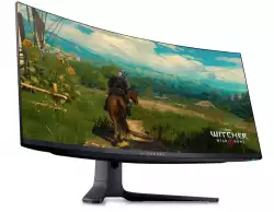 Монитор Dell Alienware AW3423DWF, 34" CURVED QD-OLED GAMING LED 21:9 AR, 0.1ms GtG, WQHD (3440x1440), 165Hz, 1000:1, 250 cd/m2, AMD FreeSync Premium, HDR 400, 99.3% DCI-P3 ,HDMI, DP, USB 3.2 Hub, PIP, PBP, ComfortView, Height Adjustable, Swivel, Tilt, Black